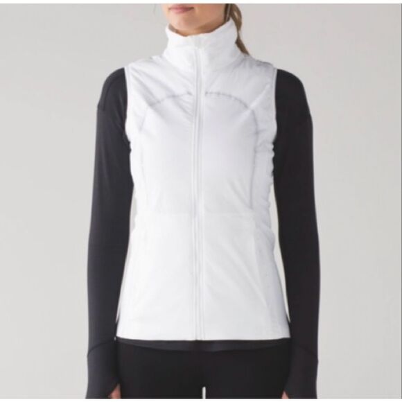 Lululemon Run For Cold White Vest Women's Size 2US - Picture 1 of 13